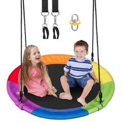 40 Inch Saucer Swing for Kids & Adults, 700LBS Heavy Duty 40IN Multicolor