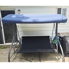 Heavy Duty 3-Seat Outdoor Swing Replacement Seat Cover 64.5″ Waterproof Canvas