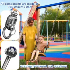 2-Pack Heavy Duty Swing Hangers with Bearings- 304 Stainless Steel Swing Set …