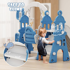 Toddler Swing and Slide Set with Safety Belt, 3-Step Climber – Indoor/Outdoor Pl
