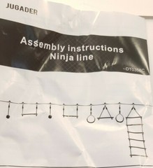 Jugader 50ft Ninja Warrior Obstacle Course for Kids, see details