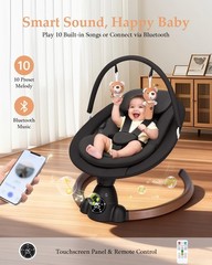 Baby Swing for Infants, Electric Baby Swing with Bluetooth, Portable Infant S…