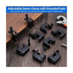 100pcs Spring Steel Beam Clamps 1/4″-20 Metal Beam Hangers Bolt on Clamp for …