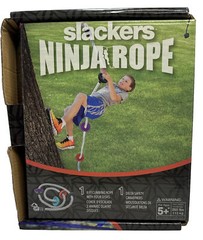 Slackers 8 ft Multi-Color Climbing Rope, Kid Outdoor Ninja Warrior Training. New