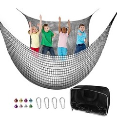 9.8′ x 9.8′ Climbing Cargo Net – Double Layer Playground Safety Net for Kids