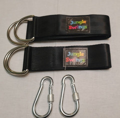 16” Trapeze Swing Set Bar Rings Chain Jungle Gym Heavy Duty Steel SEE NOTES