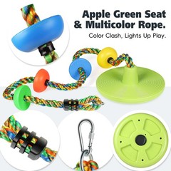 Tree Swing Climbing Rope Heavy Duty Replacement Leaf Green Indoor Outdoor