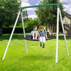 Trekassy Metal Swing Set with 60″ Platform Swing Heavy Duty Kids Outdoor Playset