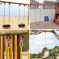 Heavy Duty Swing Hangers for Wooden Sets Playground Porch Indoor Black and Red