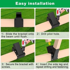 Heavy-Duty Swing Set Bracket – A-Frame Swing Set Hardware Kit with Mounting