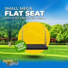 SWING SET STUFF INC. SMALL MEGA FLAT SEAT 5.5 FT UNCOATED CHAIN (BLACK) 0313