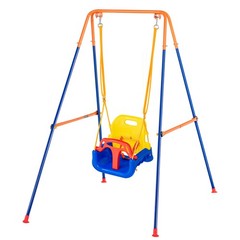 Uimoso Swing Sets for Backyard 3 in 1 Toddler Swing Set with 4 Sandbags Foldable