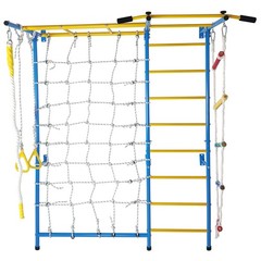 7 in 1 Indoor Playground Wall Gym with Monkey Bars and Gymnastic Rings