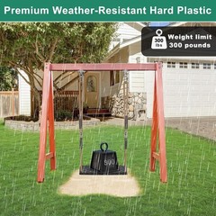 Heavy Duty Swing Seat with Adjustable Rope, 300lbs Capacity Non-Slip Plastic …