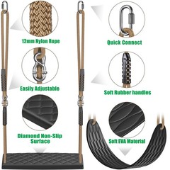 SELEWARE Heavy Duty Swing Seats for Kids & Adults, Non‑Slip Flat Plastic & U‑…