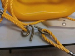 Little Tikes Vintage Toddler Swing Yellow Blue Safety Belt Outdoor RARE HTF EXC