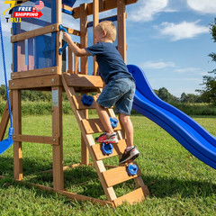 Backyard Discovery Aurora Wooden Cedar Swing Set
