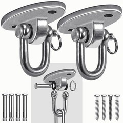 2 Pieces 2000 lb Capacity Stainless Steel 180° Swing Hangers, Heavy Duty Swin…