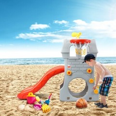5 in 1 Indoor Outdoor Climber Toddler Slide Playset Git Kids w/Climbing Ladder