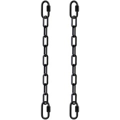 2Pcs 100″ Hanging Swing Chain Black Plastic Coated Hanging Chains