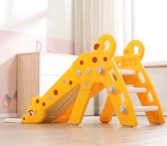 Topbuy Kids Giraffe Slide Baby Play Climber Slide Set W/ Basketball Hoop Yellow
