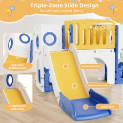 9 in 1 Large Toddler Slide Set, Kids Climber Slide Playset for Indoor & Outdoor