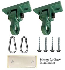Heavy Duty Green Swing Hangers Screws Bolts Included Over 5000 lb Capacity Pl…