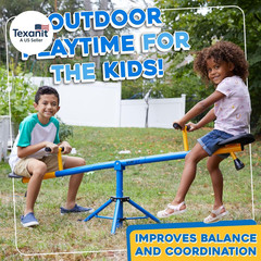 Swivel Teeter Totter Indoor for Toddlers Age 2-5, 360 Seesaw Frame Expands for K