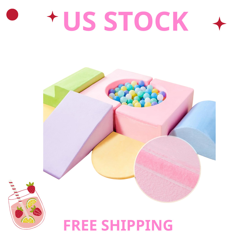 Soft Foam Climbing Toys for Toddlers – 7-Piece Modular Play Set