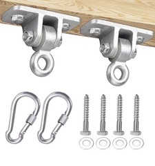 Jungle Gym Kingdom Swing Set Hangers- 2 Heavy Duty Brackets w/Locking Snap Hooks