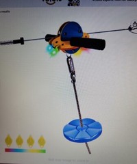 Zeromx 100 Ft Zip Line Kids Adults 330 lbs UFO Light up trolley Thick seat New
