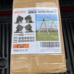 Swing Set Anchor Kit – 4-Pack Stainless Steel Bracket for 4″x4″ Legs