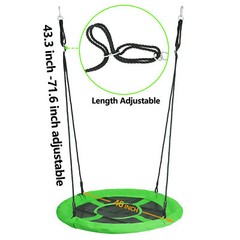 40″ Saucer Tree Swing Set Round + Swing Stand A-Frame Combo Outdoor Garden Kids