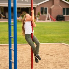 Lifetime 91022 Monkey Bar Adventure Swing Set Red Yellow Blue Outdoor Playground
