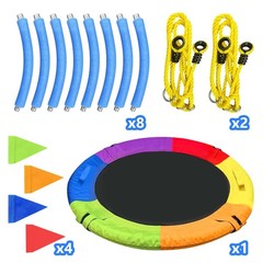 40″ Saucer Swing 750Lb Capacity, Waterproof Oxford Tree Swing for Kids Gift, Ind