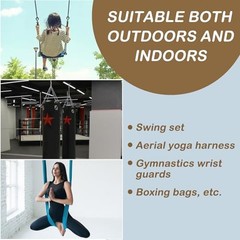 Heavy Duty Swing Hangers,1200 lb Hammock Hanging kit,360°Rotating Swing