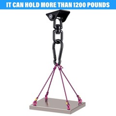 2 Pcs Swing Hanging Kit, Heavy Duty 2000 LB Capacity 360 Degree Rotating Hang…