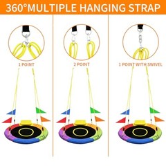 40 Inch Tree Swing for Kids Outdoor，Spider Web Tree Swing,850Lb New 6 Colors
