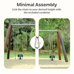 Toddler Swing – High Back Full Bucket Seat for Ages 1-3, 330lb Capacity, Baby…