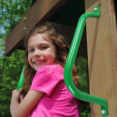 2 Set Metal Playground Safety Handle 17 inch, Outdoor Swing Set Safety Grab Bar