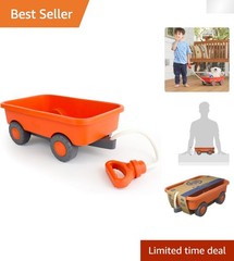 Chunky-Tire Orange Wagon – Perfect for Imaginative Outdoor Play, Ages 3+