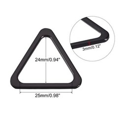 Metal Triangle Ring Buckle for DIY 25x24mm Black