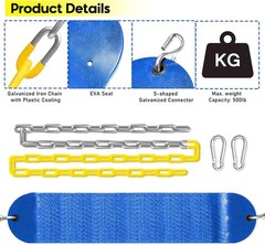 Heavy Duty Kids Swing Seat – Safe Non-Slip Blue Outdoor Playground Equipment
