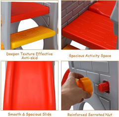 5-in-1 Toddler Slide & Playground Set with Basketball Hoop & Climbing Stairs
