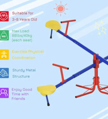 Playground Seesaw Totter Teeter Kids Outdoor Set Dandy Play Home Teeter-Totter