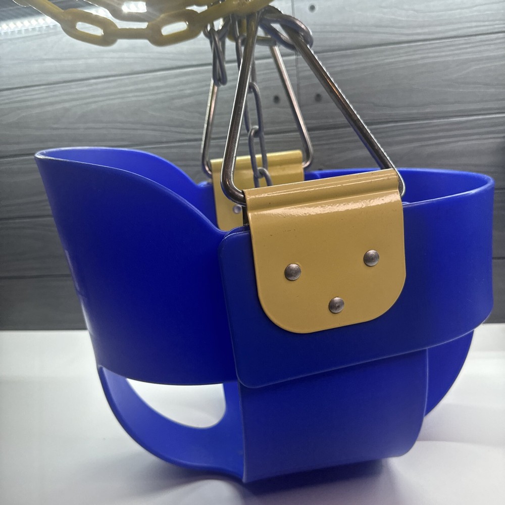 Premium High Back Full Bucket Swing Seat with Finger Grip, Plastic Coated Tree S