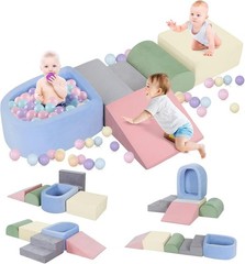 Soft Foam Climbing Blocks for Toddler Kid Baby Climbing Toys Block with Ball Pit