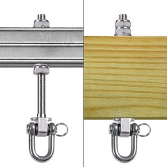 Set of 2 Heavy Duty Swing Hanger 1800LB Capacity, M10 x 9.3″ Swing Bolts, Sta…
