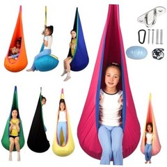 HiCamer Sensory Swing for Kids indoor and outdoor Pod hammock Chair Cranberry