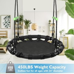 Tree Swing with PP Mat – Durable, Safe, and 24 inches diameter+No Extra Straps